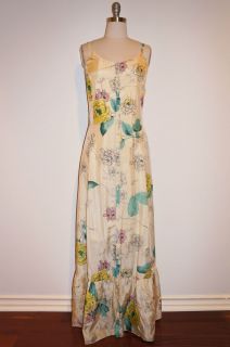 Johnny Was Collection Floral Print Maxi Dress L  