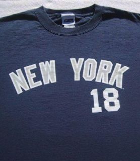 Johnny Damon 18 New York Yankees Large T Shirt  