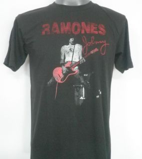 Ramones Johnny Ramone Rock T Shirt Black Size Large  