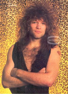 Vintage Jon Bon Jovi Magazine Pinup 80's Hair Metal  