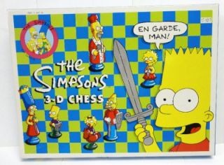 Collectible 1992 20th Century Fox Matt Groenings Simpsons 3 D Chess Board Game  