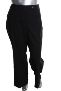 Jones New York NEW Black Wool Button Pocket Dress Pants Plus 16W BHFO  