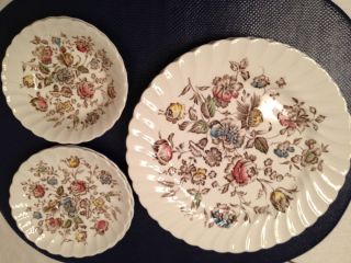 Johnson Brothers Ironstone Staffordshire Bouquet LOT 6 PIECES Plate Fruit Saucer  
