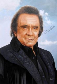 Johnny Cash Legend Singer Original Canvas Oil Painting  