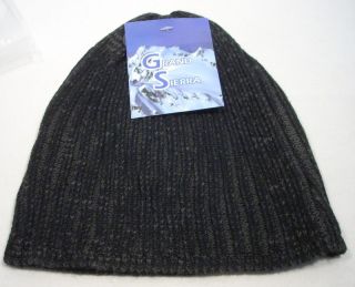 Grand Sierra Mens Rib Knit Two Tone Beanie Hat Cap  