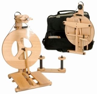 The Louet Victoria Folding Spinning Wheel S95 with Carry Bag  