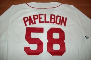 Jonathan Papelbon Boston Red Sox Jersey 4XL Majestic MLB Home White Stitched  
