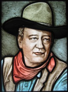 John Wayne "The Duke" Stained Glass  
