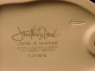 1979 Precious Moments Jonathan David Loving Is Sharing E 3110 G  