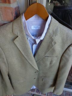 Signature Joseph A Bank Silk Beige Blazer Jacket Sport Suit Coat 41R 42R Regular  