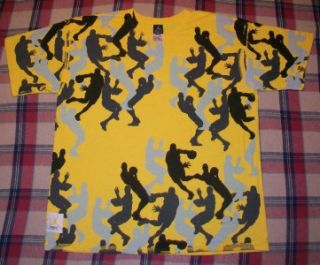 Vintage Nike Air Force 1 Flight Michael Jordan T Shirt XL Chicago Bulls Yellow  