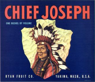 Chief Joseph Apple Crate Label Yakima Washington  