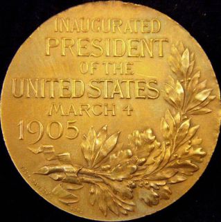 March 4 1905 Theodore Roosevelt Inaugurated President of The United States Medal  