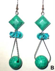 Gorgeous Turquoise Crystal Beads Dangle Earrings U Pick Style  