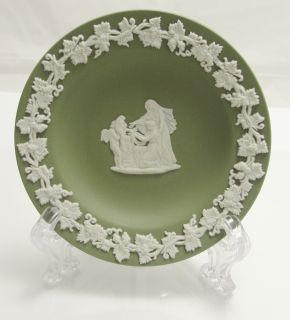 Wedgwood Jasperware Sage Green Cupid as Oracle Plate  