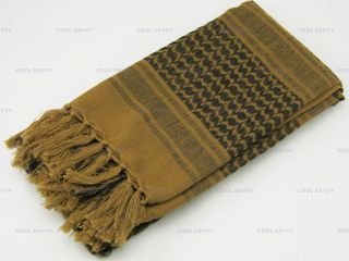 Military Shemagh Tactical Desert Keffiyeh Scarf Coyote Brown  