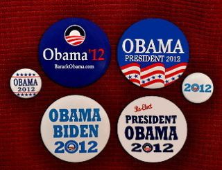 Barack Obama President 2012 Six Buttons Pins Joe Biden Democratic Colorful New  