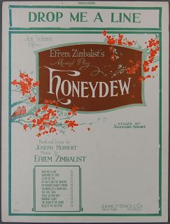 Drop Me A Line Herbert Zimbalist Honeydew 1920  