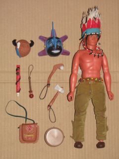 70's Marx Gabriel Lone Ranger Tribal Powpow Indian Doll  