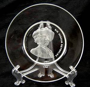 Val St Lambert Crystal Sir Joshua Reynolds Glass Plate  