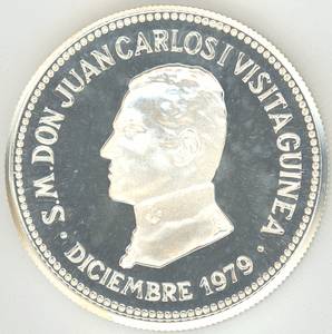 Equatorial Guinea 2000 Bipkwele 1979 Juan Carlos I Gem Proof Silver Coin  