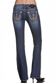 NWT Miss Me Size 27 Paris Illusion Boot Cut Lowrise Stretch Jeans JP5612B  