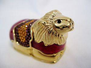 Estee Lauder collectible Royal Lion solid perfume compact by Judith Leiber  