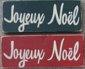 JOYEUX Noel French Country Chic Merry Christmas Sign  