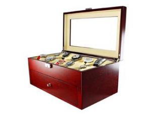 Steinhausen Small Cherry Wood Luxury Jewelry Watch Box MSRP $200 00 New  