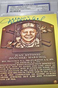 HOF Certified Baseball Postcard Signed by Juan Antonio Sanchez Marichal  
