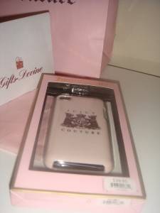 Juicy Couture iPod Touch Case 4G Light Pink Scottie Logo  