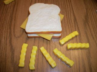 Play Food ~ Cheese Sandwich Fries~ Kids Kitchen Pretend Just Like Home