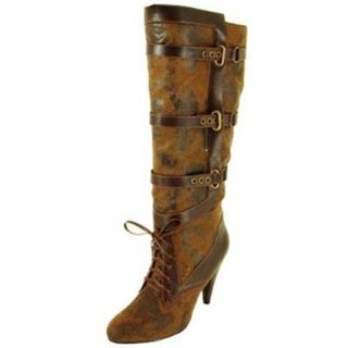 New Qupid Brown Laced Boots Very Cute