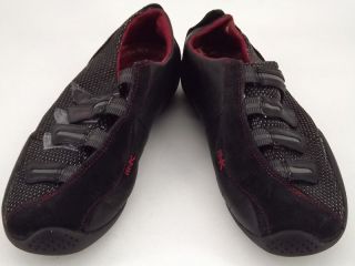 Womens Shoes Black Leather Michelle K 7 M Retro Sneakers Comfort