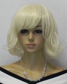 Cosplay New Light Blonde Short Curly Wig