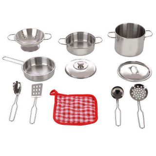 Just Like Home Stainless Steel Cookware Playset Silver