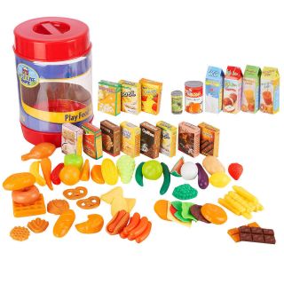 Just Like Home 85 Piece Play Food Set Colors Styles Vary