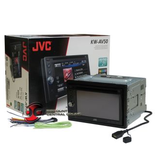 JVC KW AV50 KWAV50 CAR AUDIO TOUCHSCREEN CD,DVD PLAYER W/ AUX IN IPOD