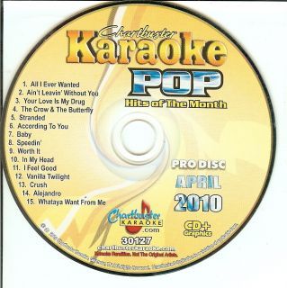 688 Karaoke CDG Chartbuster Pop Hits Apr 2010