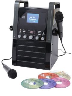 Easy Karaoke Black Karaoke Machine CD Player Speaker Colour Screen 6