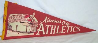 Vintage Kansas City Athletics As Stadium Pennant