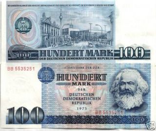 Germany RARE Gem Uncirc 1975 100M Bill w Karl Marx Retail $100
