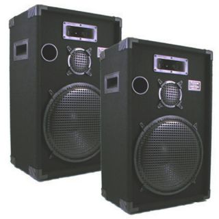 Professional Audio 15 Karaoke DJ PA Speakers New Black Prodium Pro
