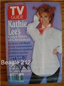 Kathie Lee Gifford Signed TV Guide 12 1994 Autographed