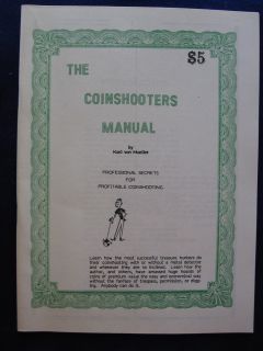 THE COINSHOOTERS MANUAL by KARL VON MUELLER METAL DETECTING COIN
