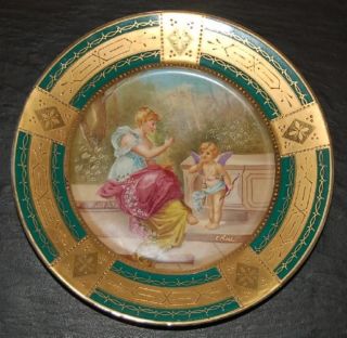 Austrian Handpainted Plate Angelica Kaufmann 19th C