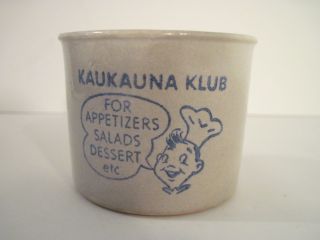 Kaukauna Klub Stoneware Crock Advertising