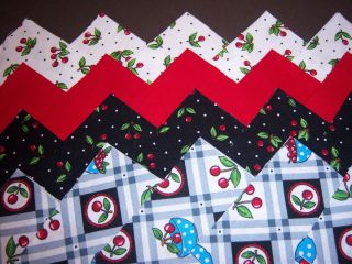 Mary Engelbreit Very Cherry Collection 4 Fabric Quilt Quilting Squares