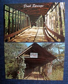 Duck Springs Covered Bridge Keener Alabama 2 Postcards