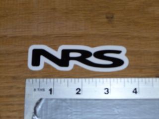 NRS Whietwater Kayaking Black Sticker Decal